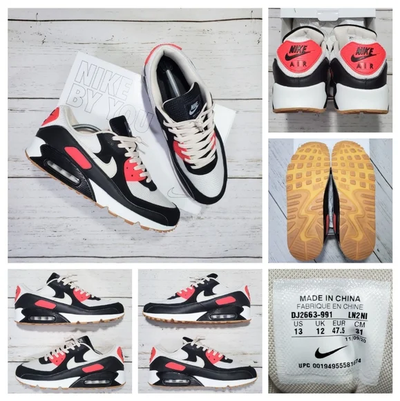 Nike | Shoes | Size 3 Nike By You Air Max 9 Premium White  display picture 1